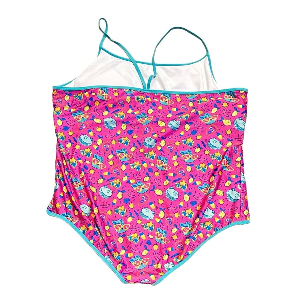 Disney Store Women’s Toy Story Swimsuit Size 3X Pink Print UPF 50 Plus One Piece - Picture 2 of 7